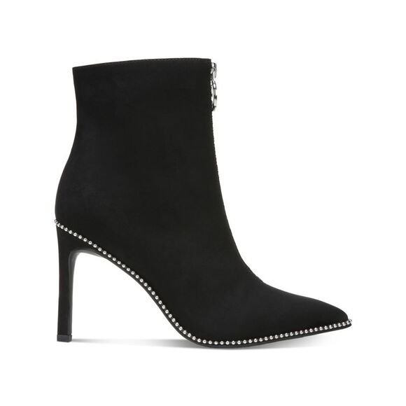 BAR III Womens Black Studded Comfort Briget Pointed Toe Stiletto Booties 7.5 M - Picture 2 of 4